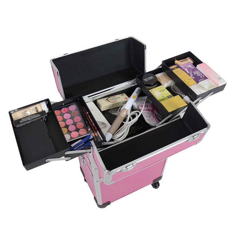 Professional Trolley Makup Case Train Case