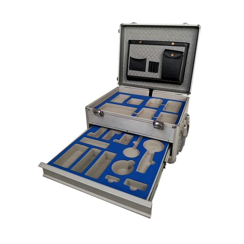 aluminum trolley tool case with drawer